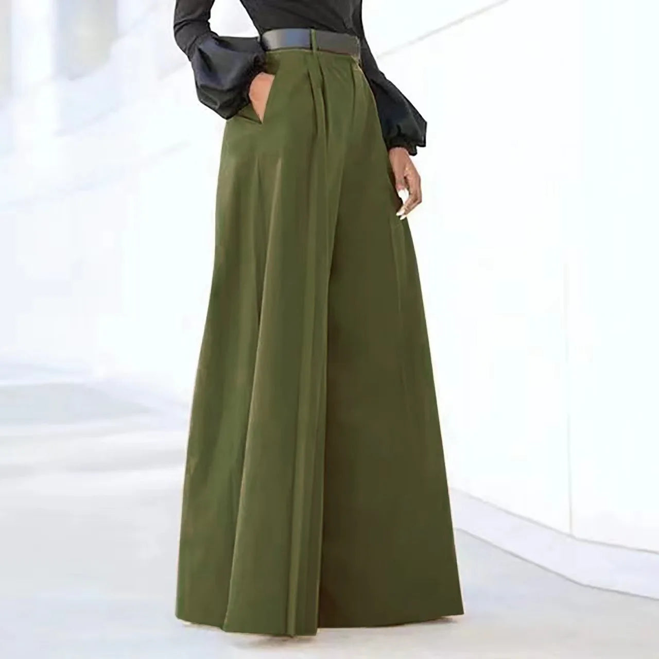 Wide-Leg Palazzo Pants for Women – Summer, Printed, Cropped, Linen, Comfy, Baggy Trousers, Vêtements Femme