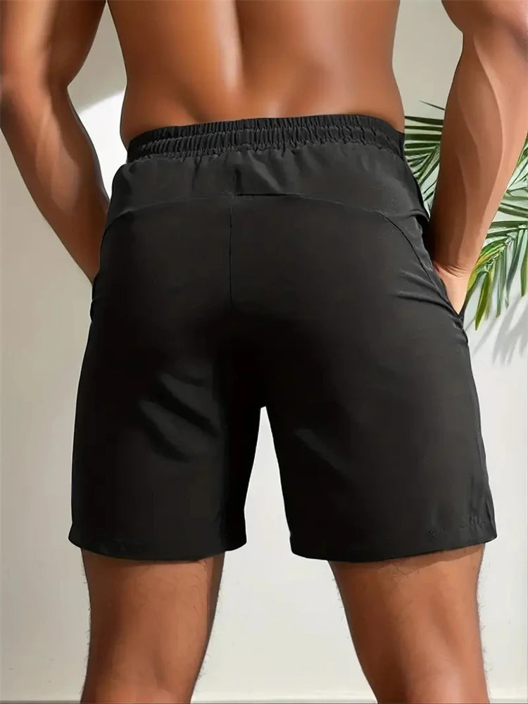 Men's Gym Shorts – Sport Running, Squat Fitness, Workout, Breathable, Quick-Drying, Drawstring, Summer Shorts