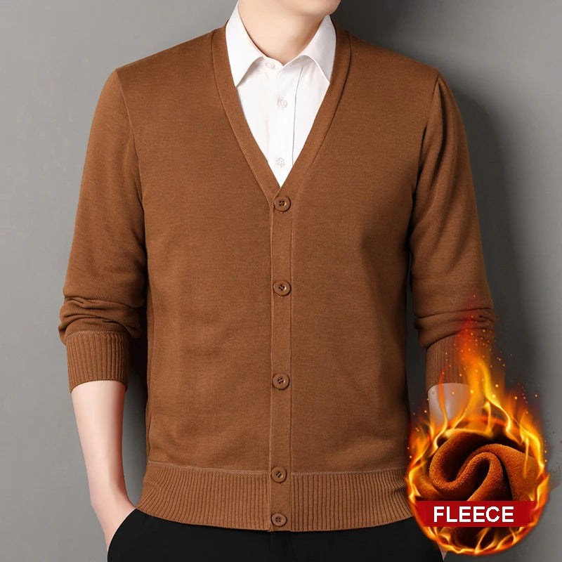 Men's Smart Casual Cardigan V-neck Sweater – Button Knit Cardigan, Perfect For Autumn And Winter, Stylish And Comfortable