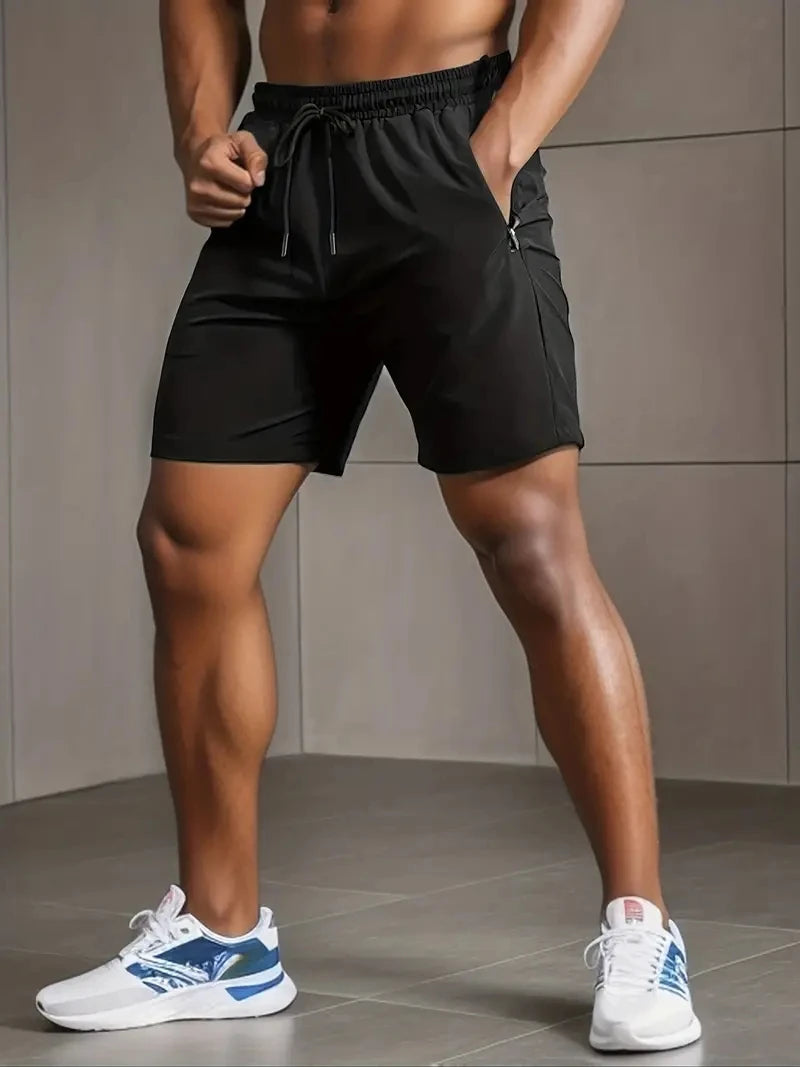 Men's Gym Shorts – Sport Running, Squat Fitness, Workout, Breathable, Quick-Drying, Drawstring, Summer Shorts