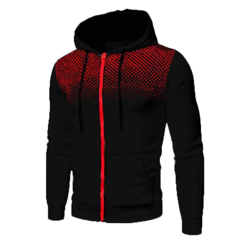 Men's Hoodie Jacket – Streetwear Long Sleeve Sweatshirt, Zipper Hooded Pullover, Sportswear for Men