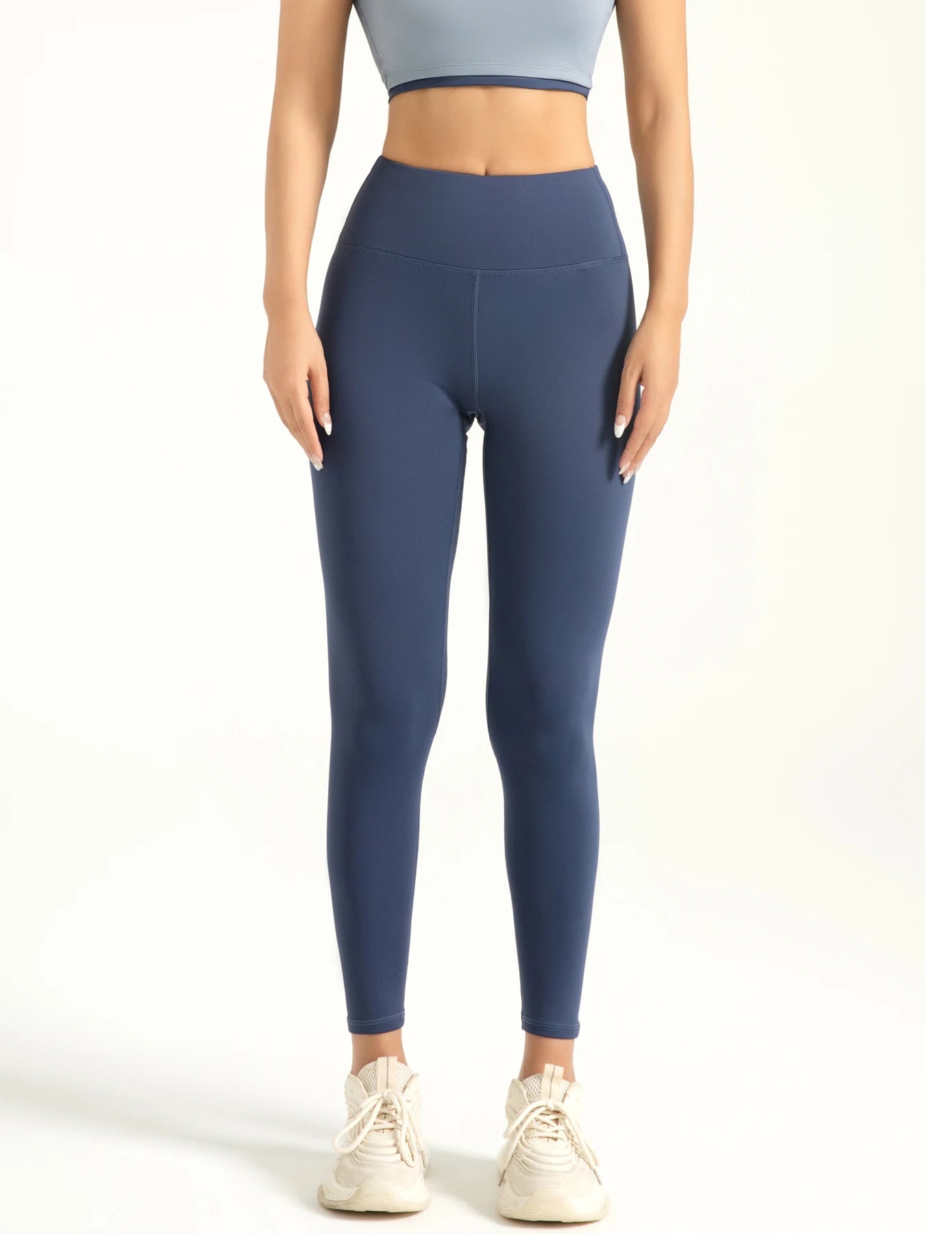 Women's Solid High Waist Sports Leggings – Breathable, Comfortable, Quick Dry, Skinny Fit, Yoga, Running, Sportswear