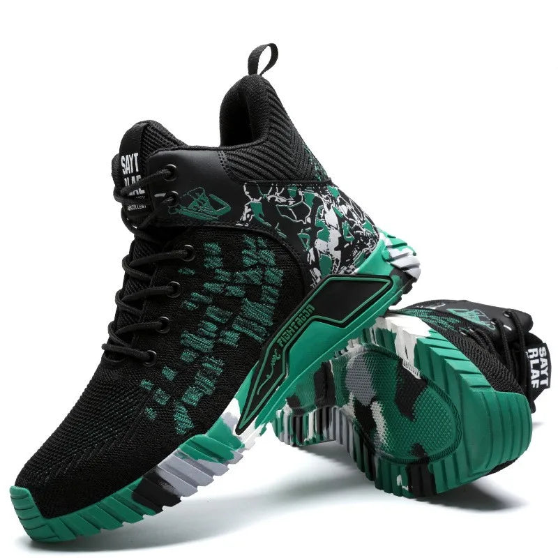 High Top Safety Shoes – Steel Toe Work Shoes for Men, Anti-Smash, Indestructible Work Boots, Breathable Safety Footwear