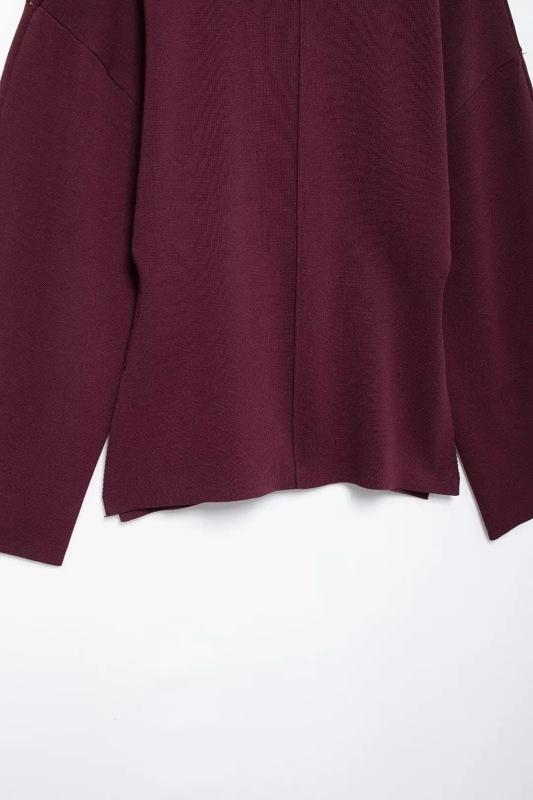 Elegant Knitted Cardigan – Burgundy Red, V-Neck, Slim Fit, Long Sleeve, Autumn Office Chic Outerwear