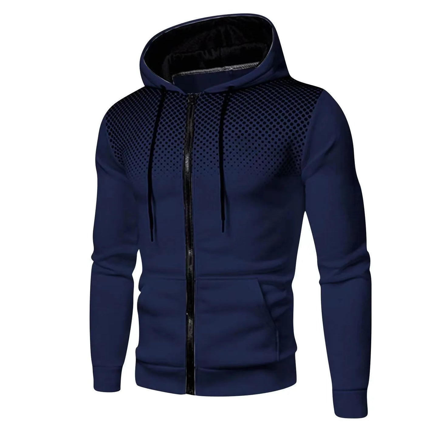 Men's Hoodie Jacket – Streetwear Long Sleeve Sweatshirt, Zipper Hooded Pullover, Sportswear for Men