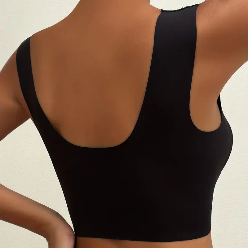 Women's Lace Bra – Perspective Bralette, Push Up Ice Silk Deep V Bra, Sexy Lingerie Tops, Plus Size Cup