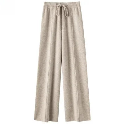 High-Waisted Wool Cloud Pants – Loose Fit, Casual, Straight Leg, Outerwear, Autumn/Winter, New Arrival