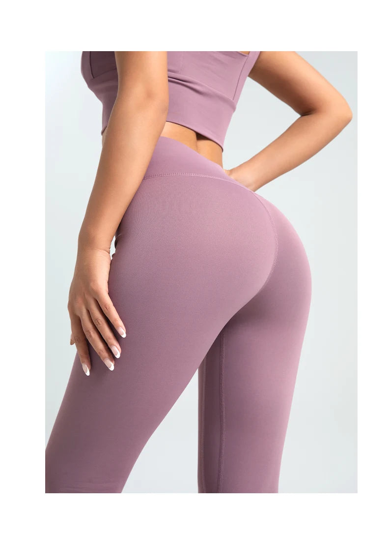 Women's Solid High Waist Sports Leggings – Breathable, Comfortable, Quick Dry, Skinny Fit, Yoga, Running, Sportswear
