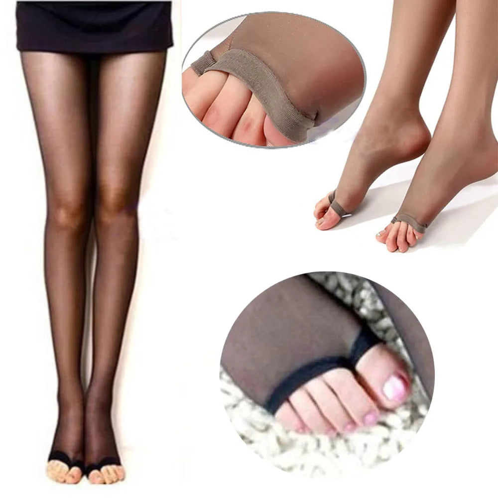Sexy Women's Tights Stocking Panties – Lady Open Toe Sheer Leggings, Ultra-Thin Tights, Pantyhose Stockings Socks
