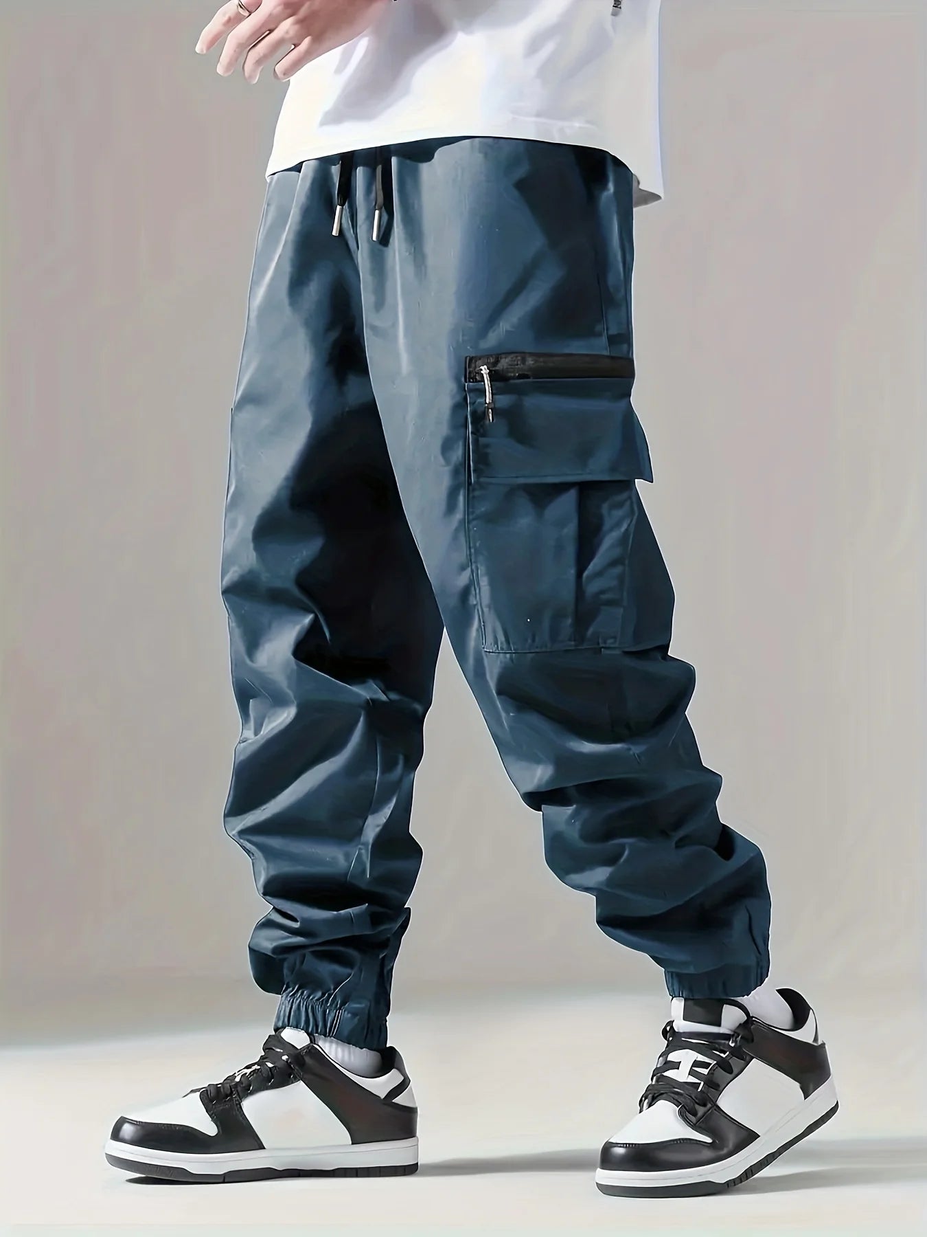 Men's Cargo Pants – Thin, Comfortable and Breathable, Outdoor Casual Wear, Suitable for Running and Cycling, Multi-Pocket Style