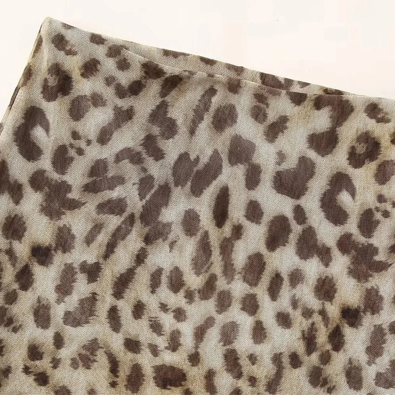 Leopard Print Long Skirt – Elegant Party, Casual Office Wear, Spring Summer Autumn Midi Skirt