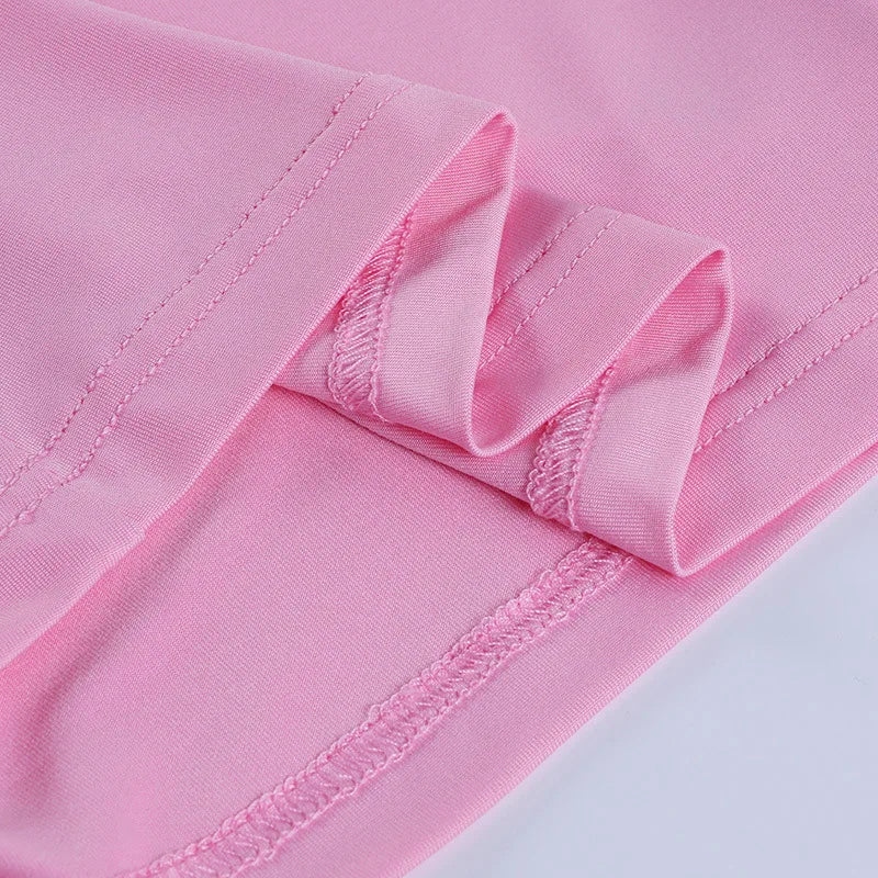 Halter Camisole Tank Top – V-Neck, Sexy, Slim Fit, Backless, Pink, Corset Style, Women's Tee Shirt