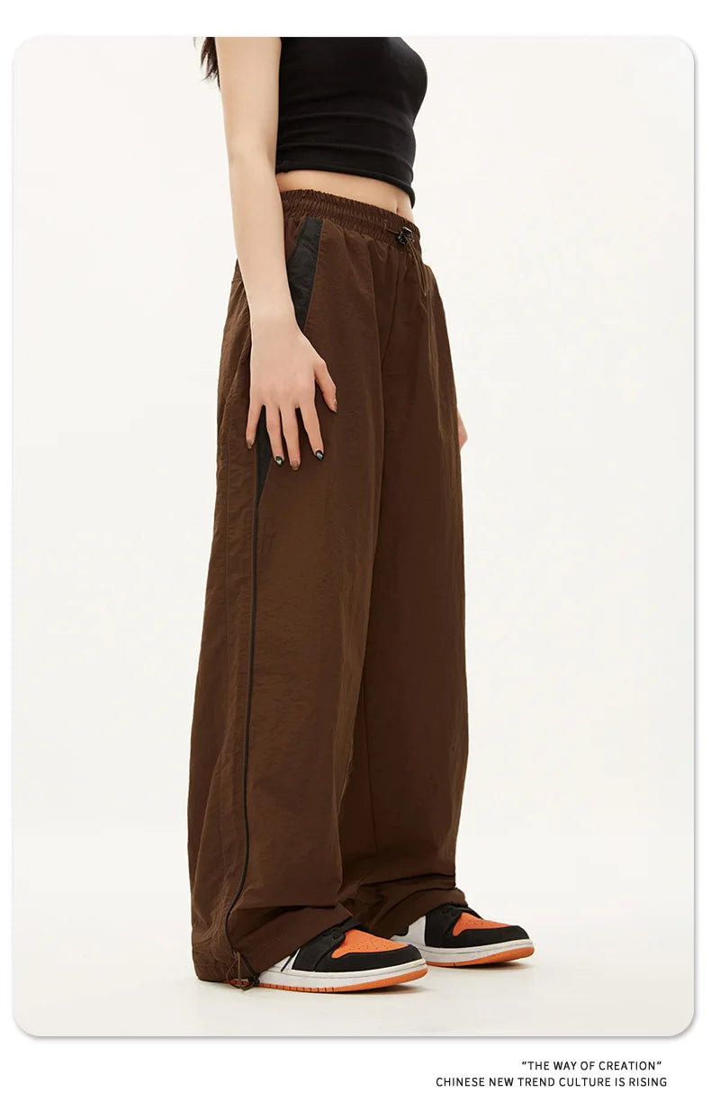 Y2K Vintage Loose Pants – Casual Streetwear, Hip Hop Style, Baggy Fit, High Waist, Wide Leg, Solid Joggers