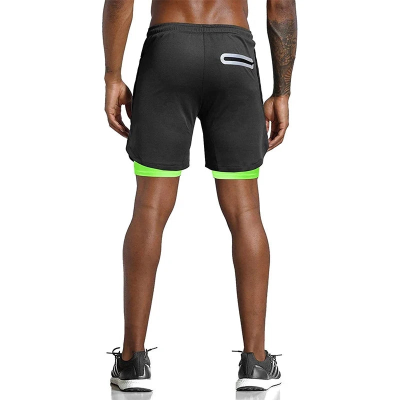 Men's Sport Shorts – Double-deck Running Shorts, 2-in-1, Beach Bottoms, Summer Gym Fitness, Training, Jogging