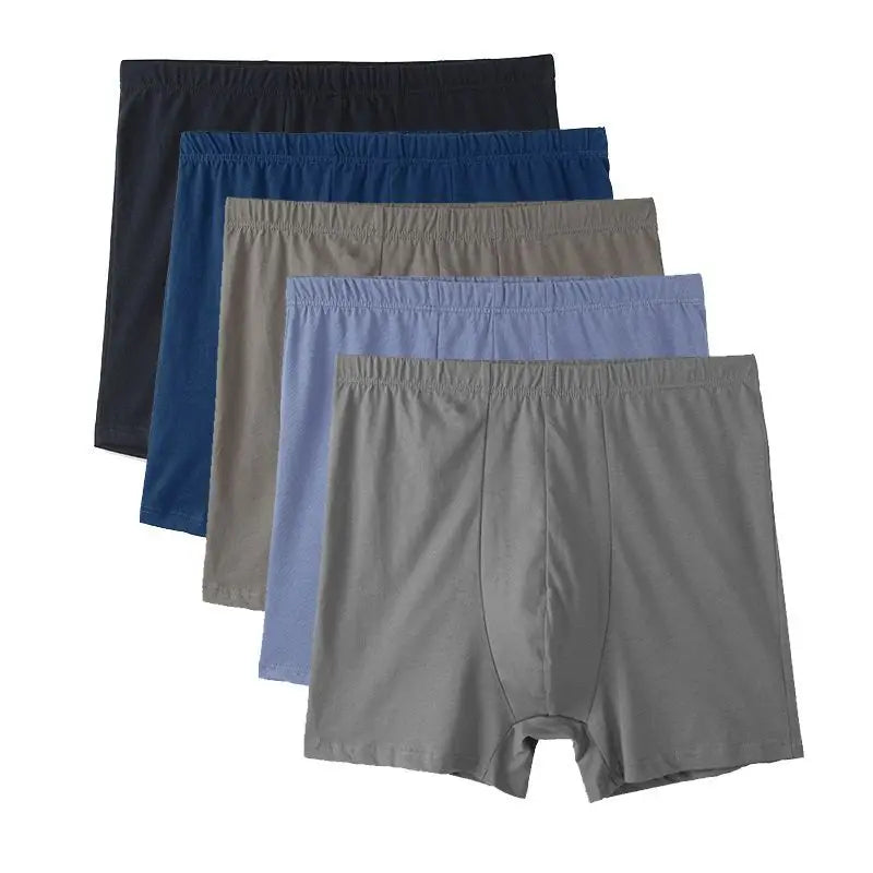 Men's Boxer Underwear – 4PCS, 100% Cotton, Loose Fit, Short Style, Plus Size Comfortable Boxers for Men