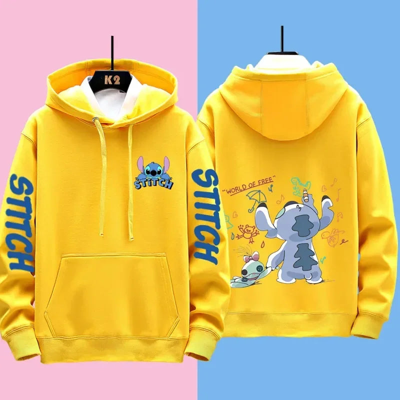 Disney Stitch Couple Hoodies – Matching Outfits for Men & Women, Casual Sweatshirts & Hooded Jackets