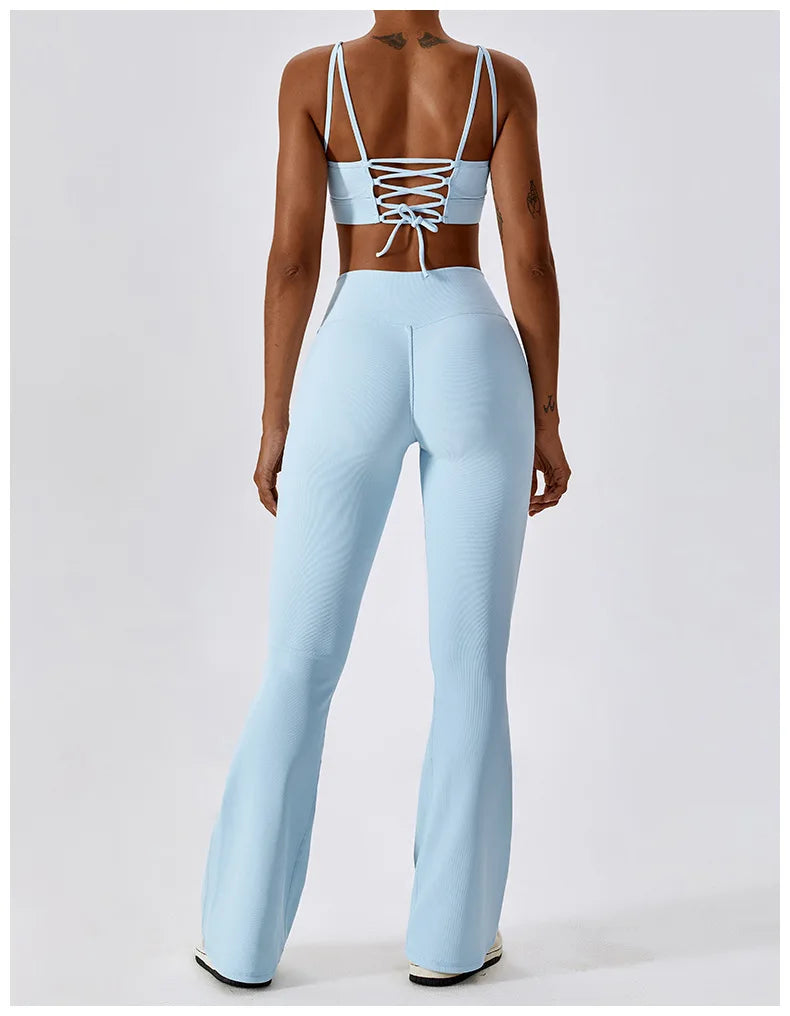 Flare Leggings Yoga Pants – High Waist, Wide Leg, Gym Workout, Fitness, Sports, Flared Design, Latin Dance Trousers