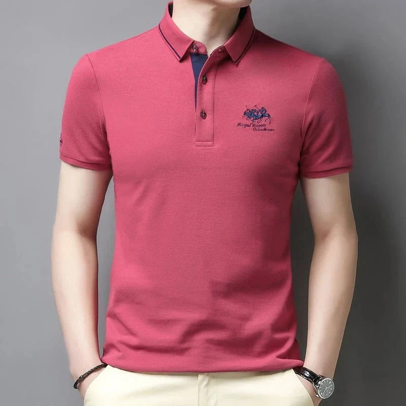 Men's Embroidered Polo Shirts – Short Sleeve Luxury Top With Lapel, Casual And Breathable, Lightweight T-Shirt For Men