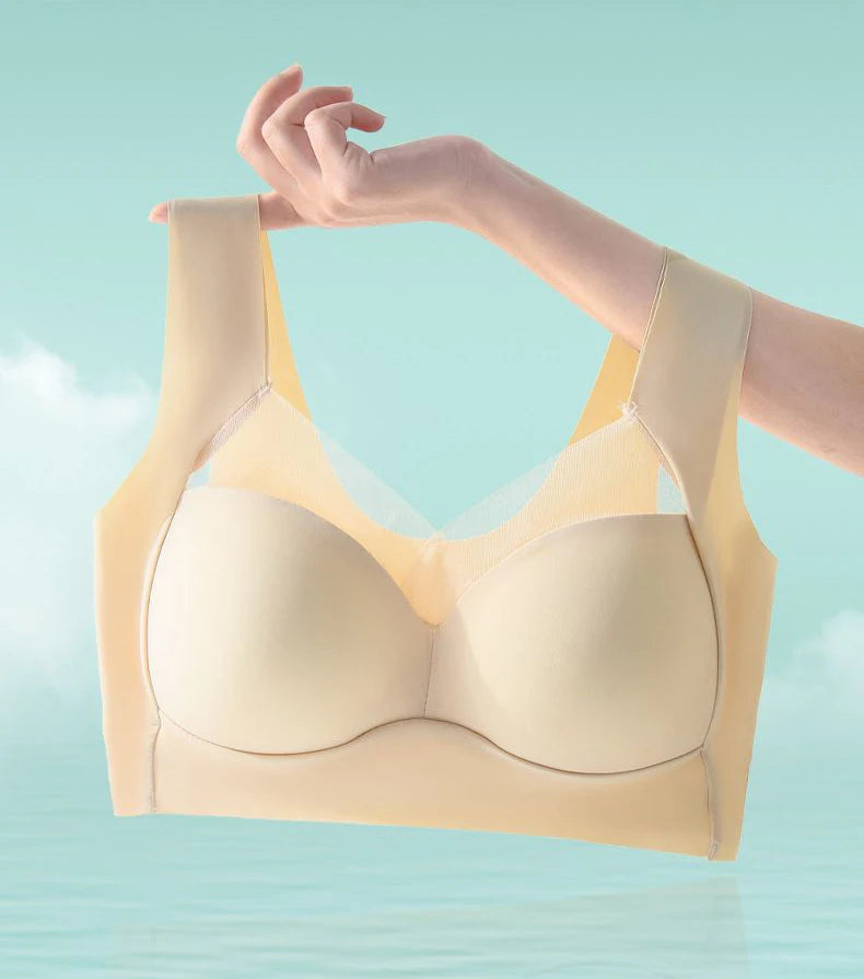 3PCS Ice Silk Seamless Sport Bra – Gathered, Anti-Sagging, No Steel Ring, Comfortable Large Size, Sexy Vest Bralette