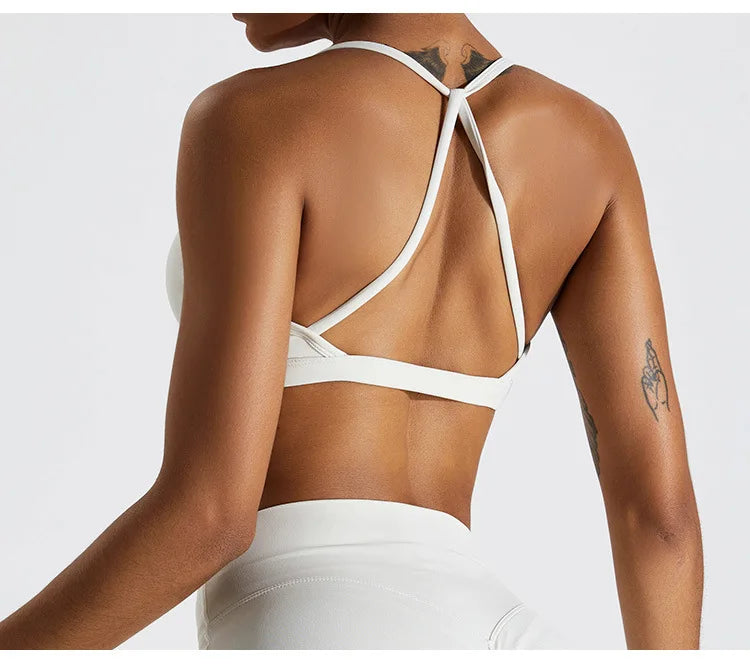 Sexy Scrunch Sports Bra – Gym Top for Women, Running Back Cross Top, Sportswear, Yoga Underwear, Fitness Workout Clothing