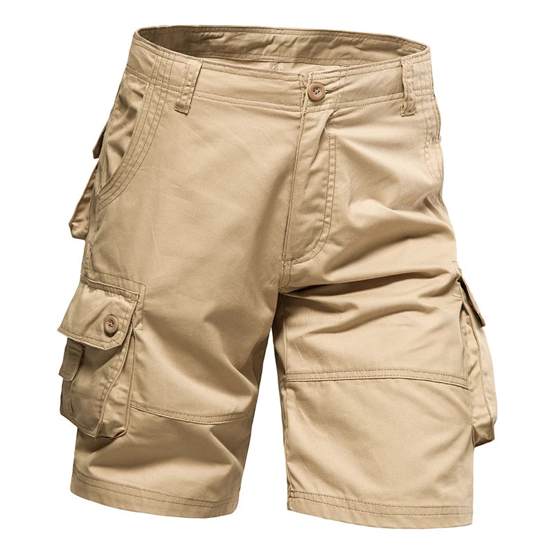 Men's Shorts – Loose Fit, Large Size, Multi-Pocket Overalls, Summer Cotton, Comfortable, Nickel Pants, Outdoor Casual Sports Beach Pants