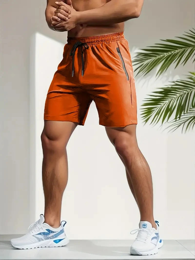 Men's Gym Shorts – Sport Running, Squat Fitness, Workout, Breathable, Quick-Drying, Drawstring, Summer Shorts