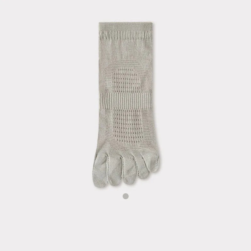 Men's Ultra-Thin Breathable Mesh Socks – Sports Five Finger, Ankle, Sweat-Absorbing, Split Toe, Summer Short Socks
