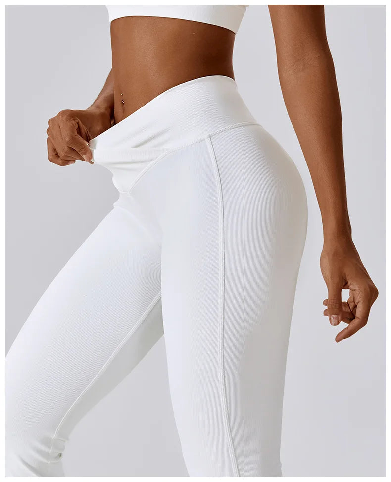 Flare Leggings Yoga Pants – High Waist, Wide Leg, Gym Workout, Fitness, Sports, Flared Design, Latin Dance Trousers