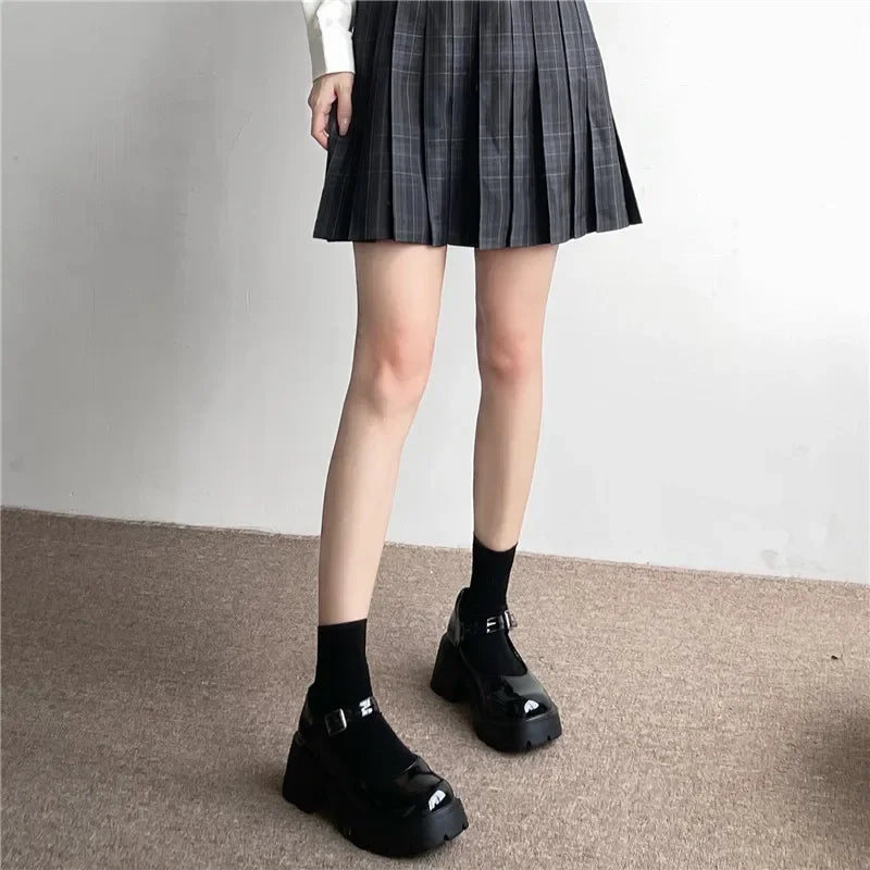 Solid Color Long Socks – JK Japan Style School Girls Thigh High Stockings, Lolita Kawaii Cute Knee High Socks