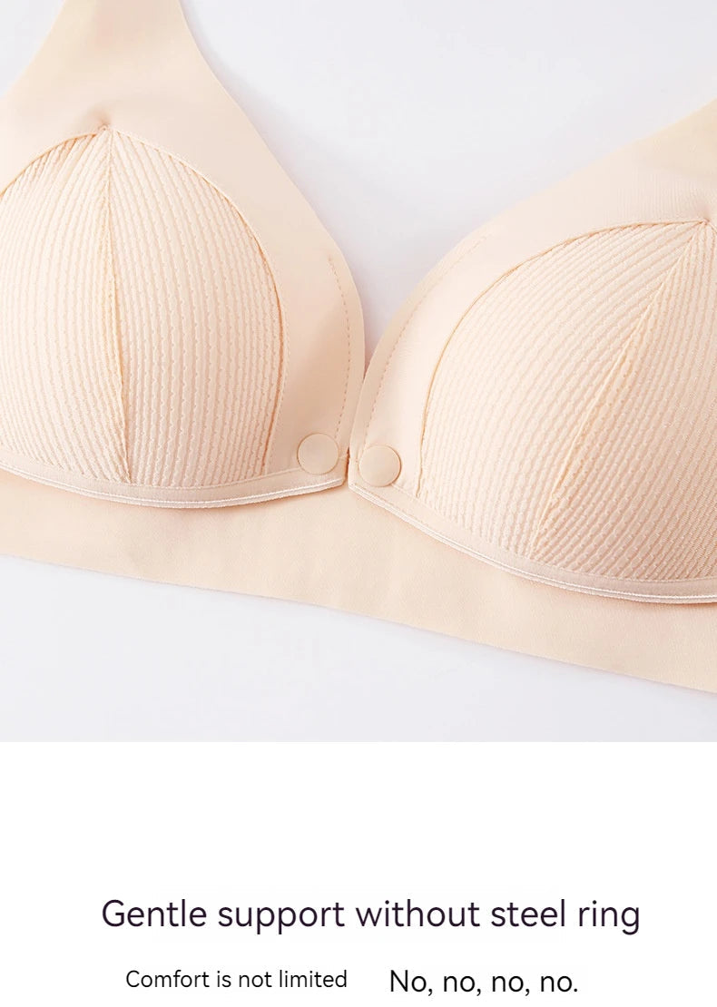Ultra-Thin Breastfeeding Bra – Soft, Breathable, Anti-Sagging Maternity Underwear for Pregnant & Nursing Women