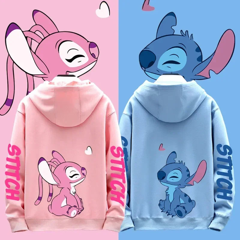 Disney Stitch Couple Hoodies – Matching Outfits for Men & Women, Casual Sweatshirts & Hooded Jackets