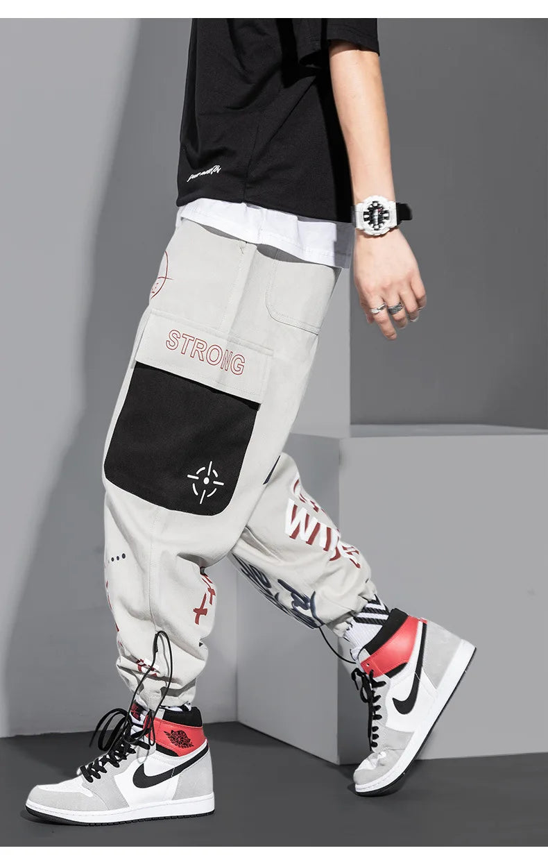 Oversized Sport Cargo Pants – Unisex Sweatpants, Korean Style, Y2K Vintage Workwear, Extra Large Size, Popular With Many Reviews