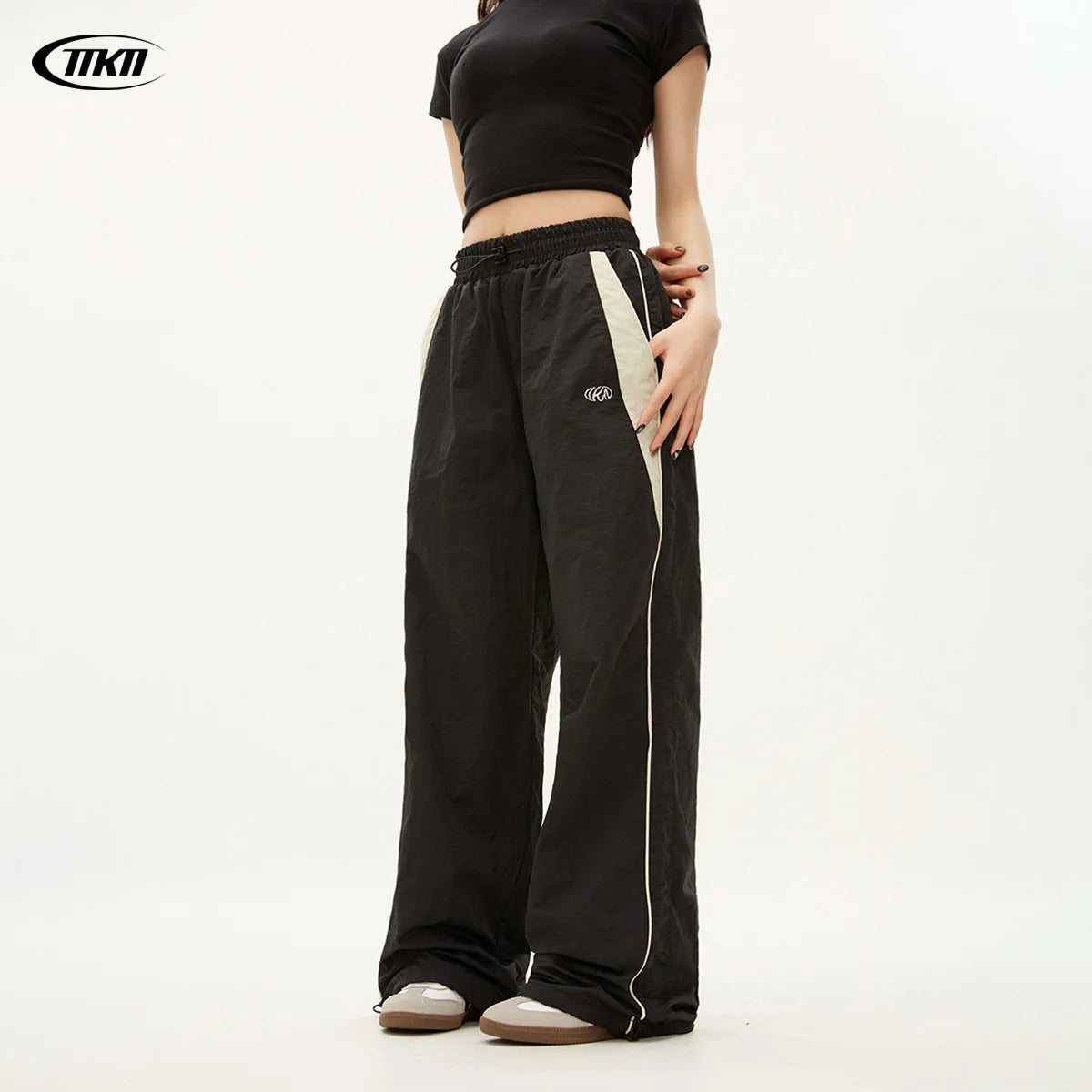 Y2K Vintage Loose Pants – Casual Streetwear, Hip Hop Style, Baggy Fit, High Waist, Wide Leg, Solid Joggers