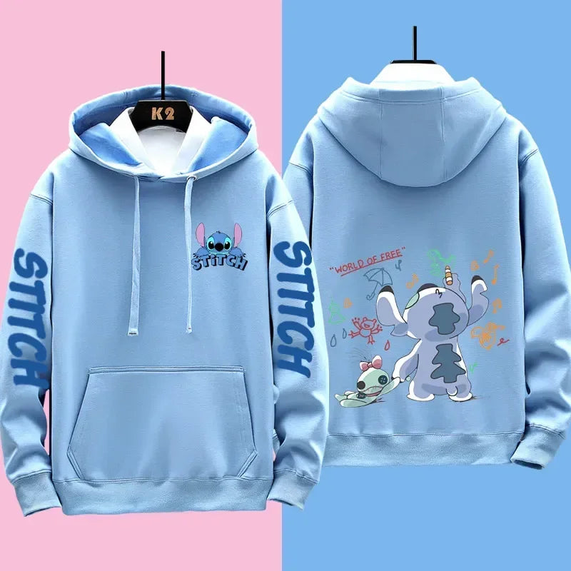 Disney Stitch Couple Hoodies – Matching Outfits for Men & Women, Casual Sweatshirts & Hooded Jackets