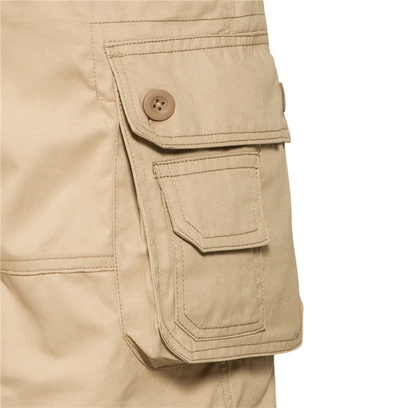 Men's Shorts – Loose Fit, Large Size, Multi-Pocket Overalls, Summer Cotton, Comfortable, Nickel Pants, Outdoor Casual Sports Beach Pants