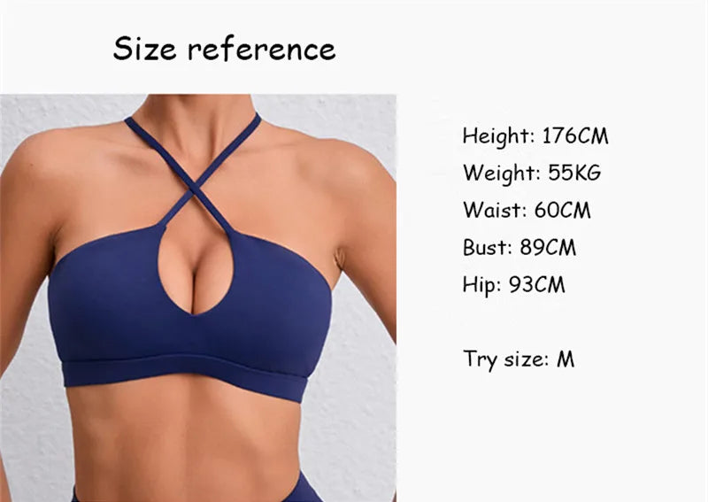 Gym Top – Women's Training Yoga Clothes, Stretch Sports Underwear, Fitness Workout Cross Yoga Bra, Sexy Sports Bra