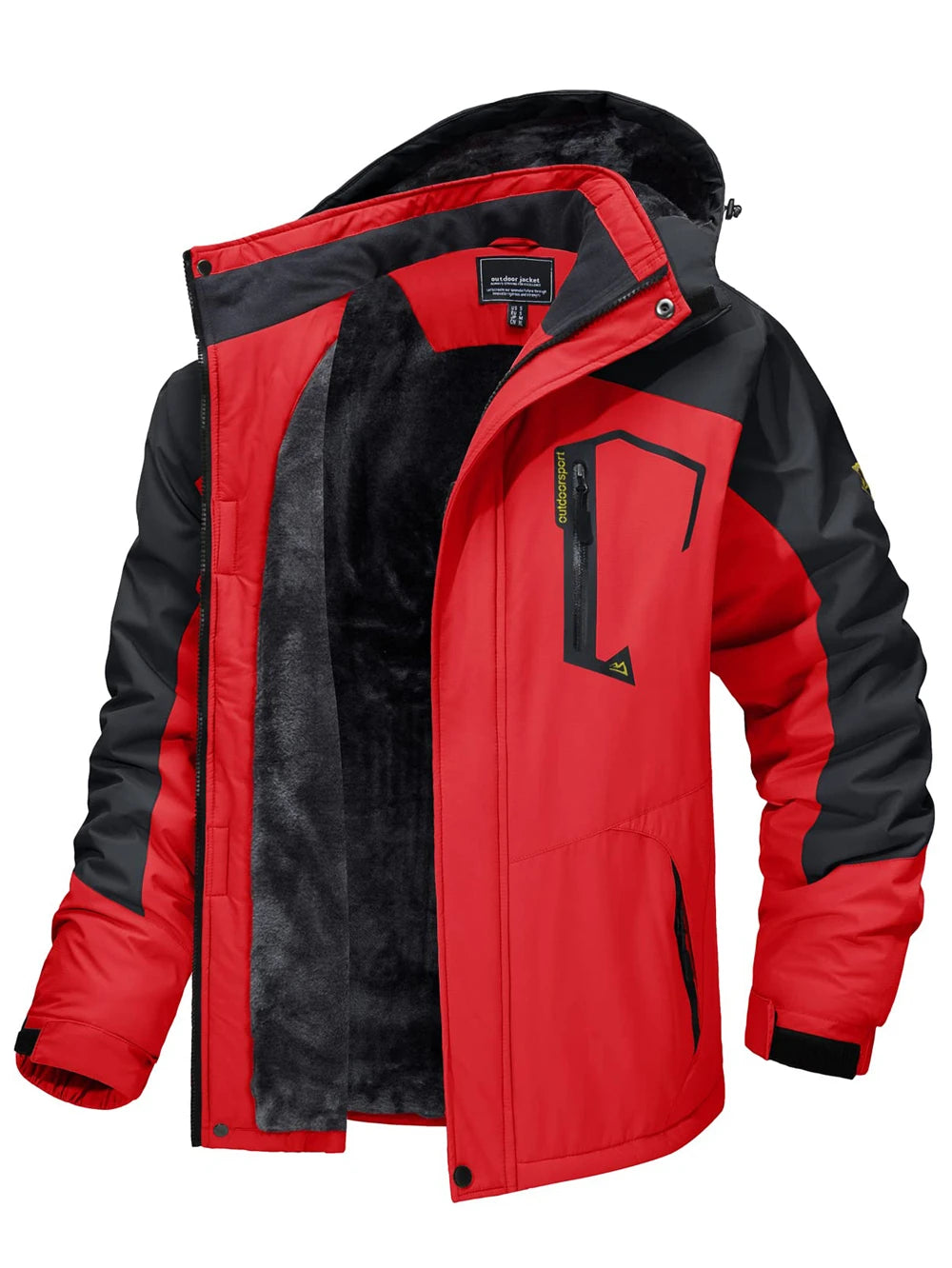 Fleece Lining Mountain Jackets – Men's Hiking Jackets, Outdoor Removable Hooded Coats, Ski Snowboard Parka, Winter Outwear