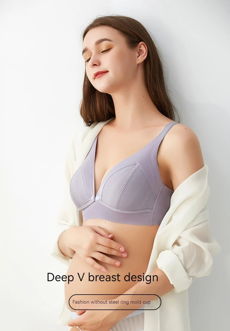 Ultra-Thin Breastfeeding Bra – Soft, Breathable, Anti-Sagging Maternity Underwear for Pregnant & Nursing Women