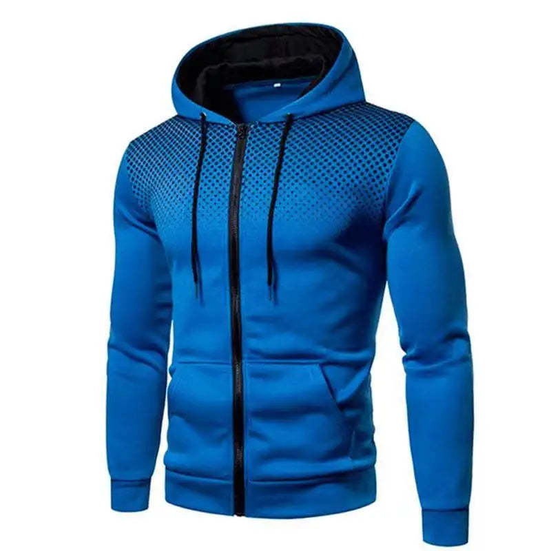 Men's Hoodie Jacket – Streetwear Long Sleeve Sweatshirt, Zipper Hooded Pullover, Sportswear for Men