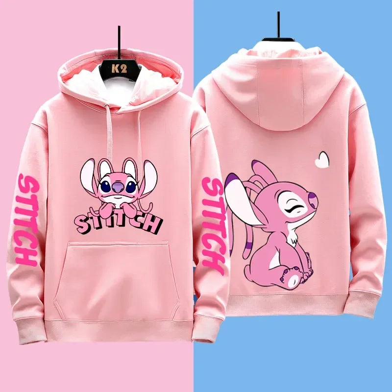 Disney Stitch Couple Hoodies – Matching Outfits for Men & Women, Casual Sweatshirts & Hooded Jackets