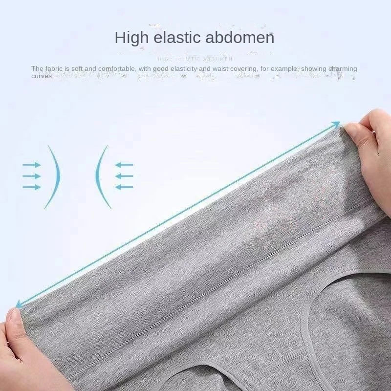 5PCS High Waist Cotton Panties – Body Shaper, Plus Size, Seamless Sexy Women's Underwear