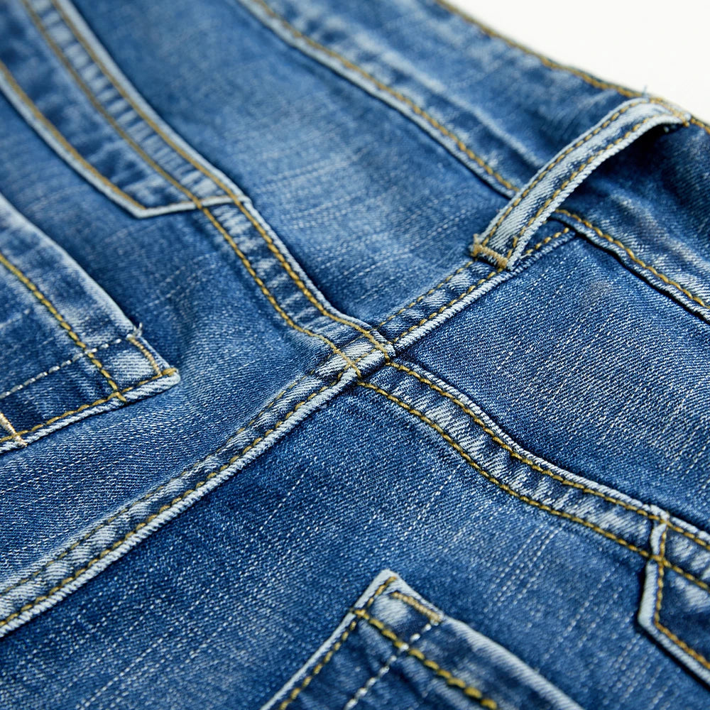 Men's Shorts Jeans – Denim Stretch Pants, Dark Blue, Fashion Design, Slim Straight Fit, Summer Shorts for Men