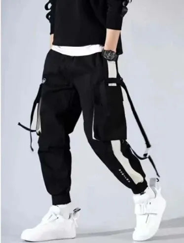 Oversized Sport Cargo Pants – Unisex Sweatpants, Korean Style, Y2K Vintage Workwear, Extra Large Size, Popular With Many Reviews