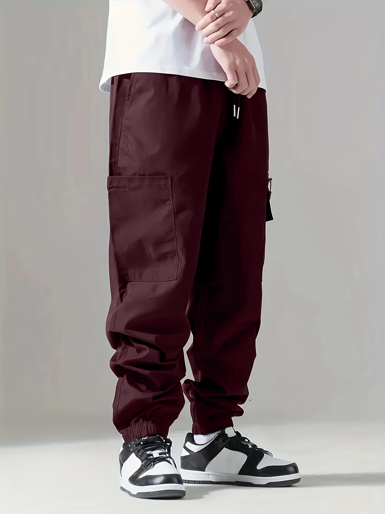 Men's Cargo Pants – Thin, Comfortable and Breathable, Outdoor Casual Wear, Suitable for Running and Cycling, Multi-Pocket Style