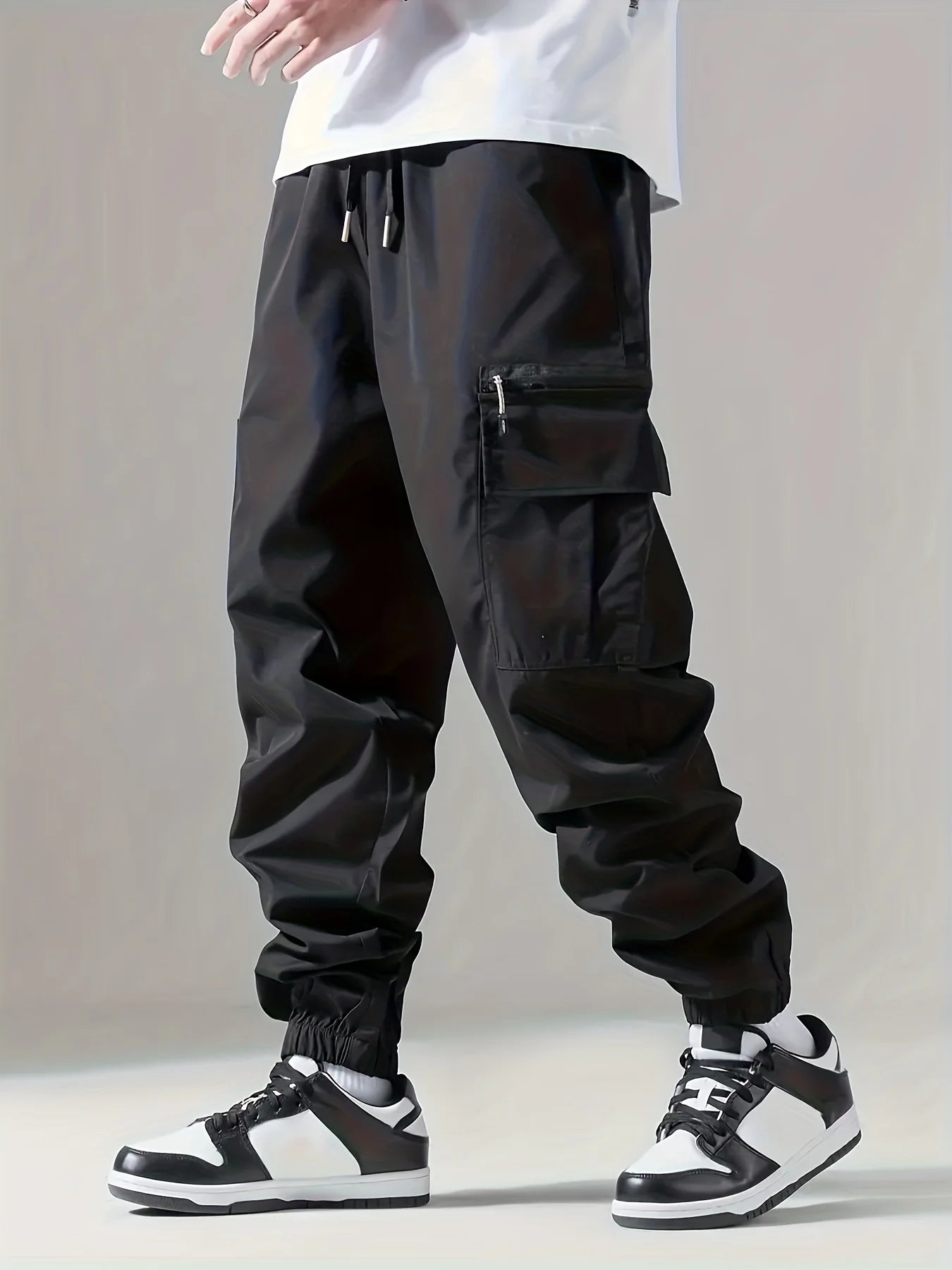 Men's Cargo Pants – Thin, Comfortable and Breathable, Outdoor Casual Wear, Suitable for Running and Cycling, Multi-Pocket Style