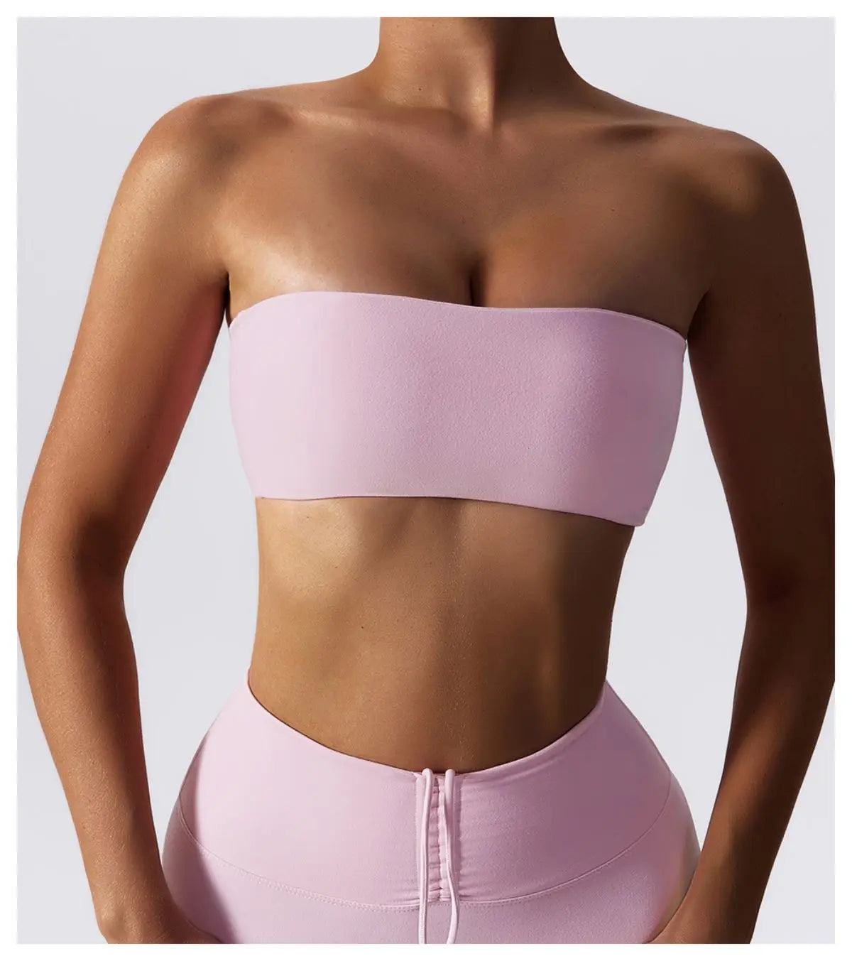 Strapless Sports Bra – Gym Top for Women, Quick-Drying Yoga Clothes, Tube Top Fitness Chest Wrap, Workout Bra
