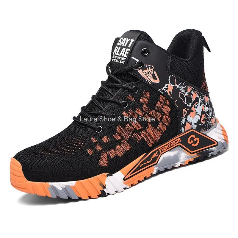 High Top Safety Shoes – Steel Toe Work Shoes for Men, Anti-Smash, Indestructible Work Boots, Breathable Safety Footwear