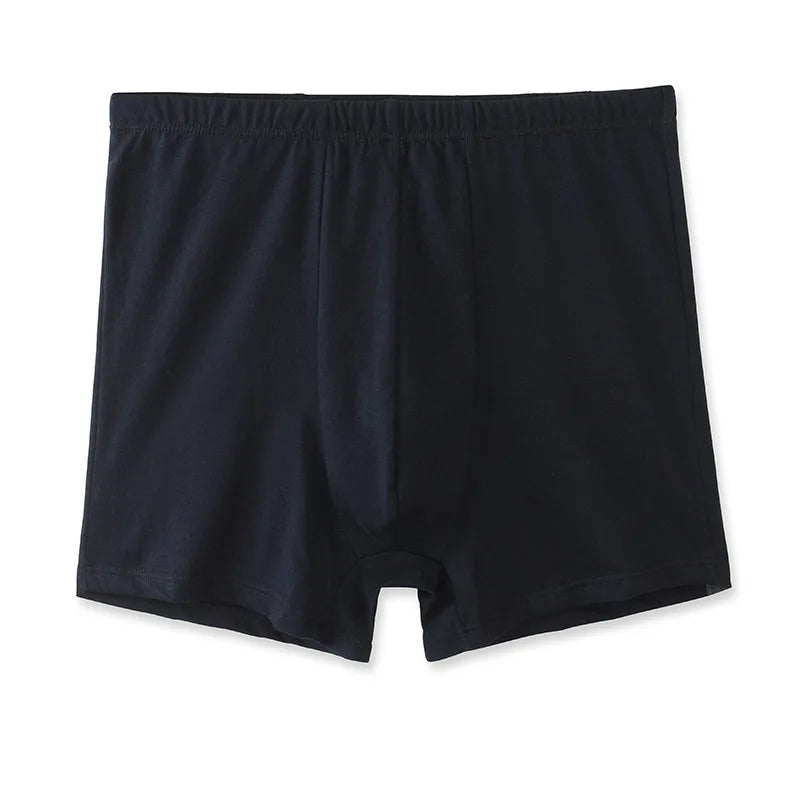 Men's Boxer Underwear – 4PCS, 100% Cotton, Loose Fit, Short Style, Plus Size Comfortable Boxers for Men