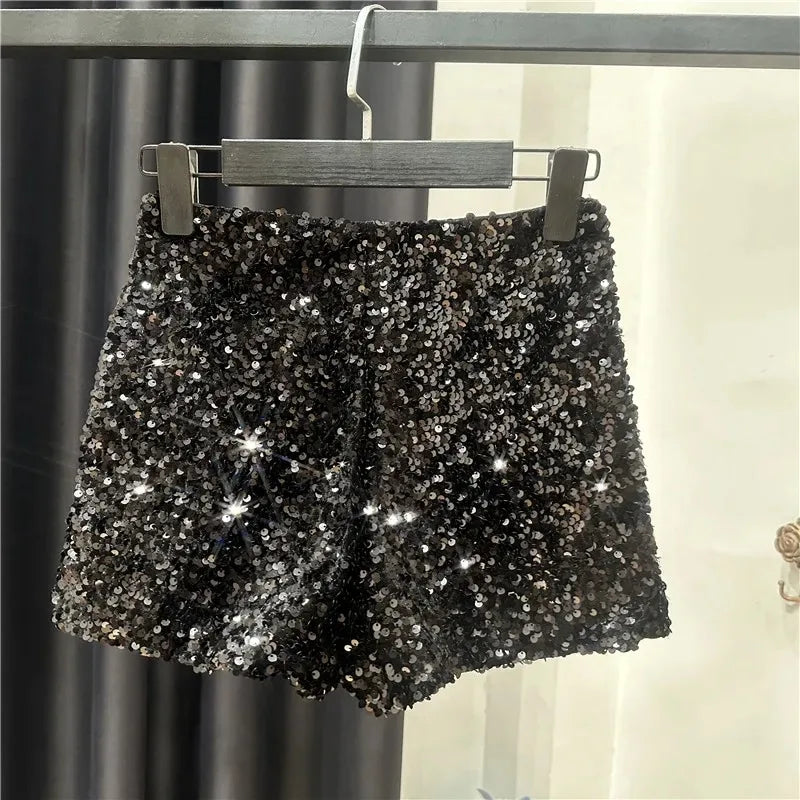 Velvet Shorts – Sequined, Shiny, Versatile, Clubwear, Hot Pants, High Street Fashion