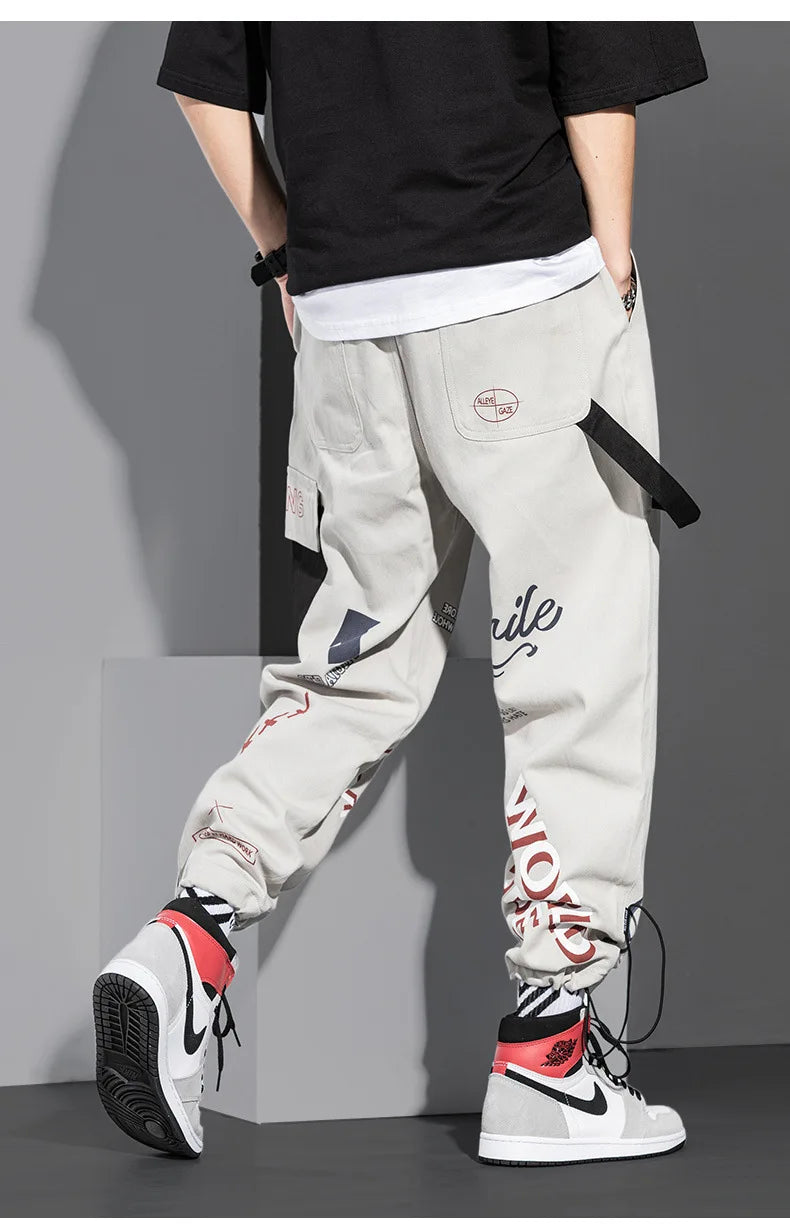 Oversized Sport Cargo Pants – Unisex Sweatpants, Korean Style, Y2K Vintage Workwear, Extra Large Size, Popular With Many Reviews